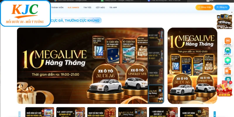 Megalive KJC - Sự Kiện Khuyến Mãi Bùng Nổ Cảm Xúc